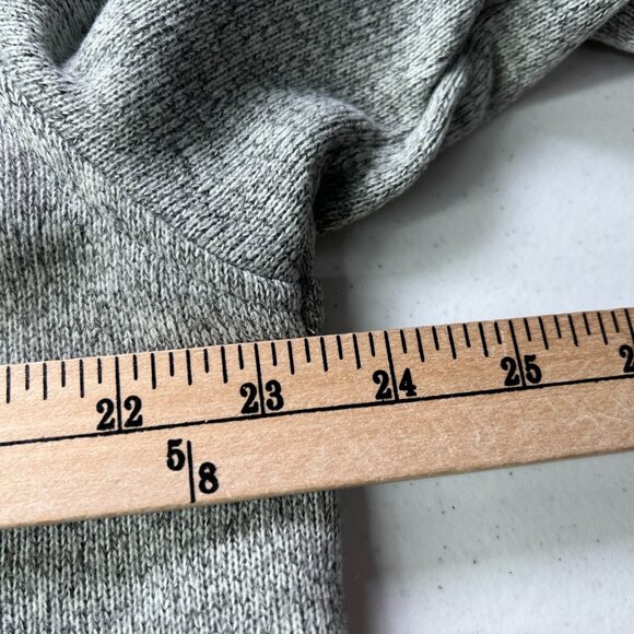 New Izod 1/4 Zip Sweatshirt Sweater Mens Large Gray Heathered Long Sleeve Pullov - Picture 8 of 9